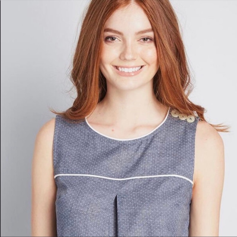 ModCloth Sweet Signature Blue Tank Top
